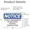 Signmission Sterile Environment Do Not Enter Without OSHA Notice Sign, Vinyl Decal, 7in W x 5in L, 2PK OS-2PACK-NS-D-57-L-18461 - alternate 3